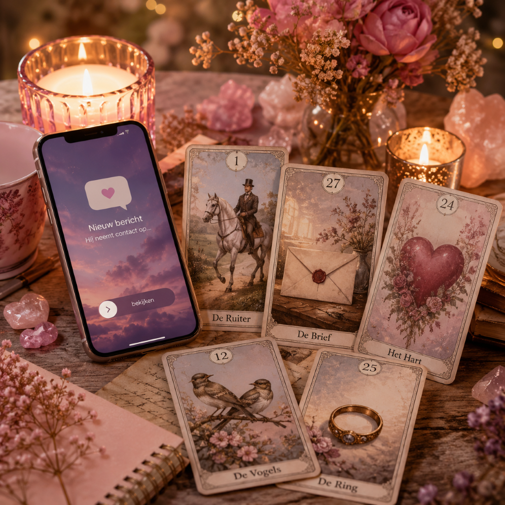 Welke Lenormand kaarten wijzen op contact